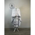White-gold greek vestment - Priest liturgical vestment set - Phelon, stole, cuff