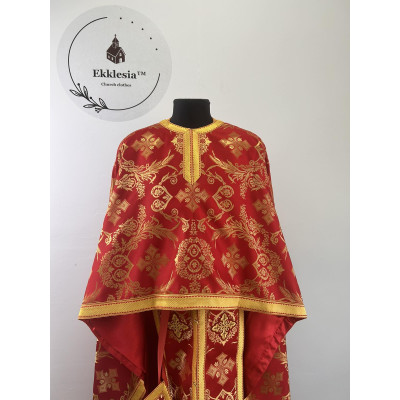 Vestment for priest - Phelon in Greek style with icon - Liturgical orthodox set