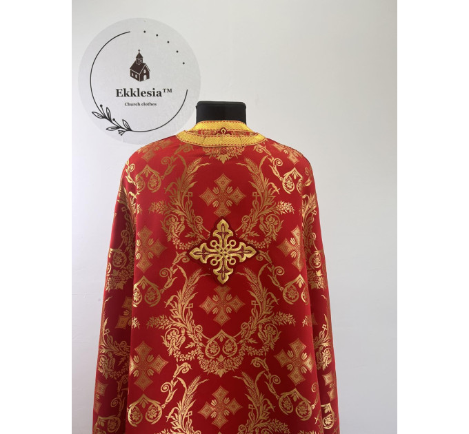 Vestment for priest - Phelon in Greek style with icon - Liturgical orthodox set