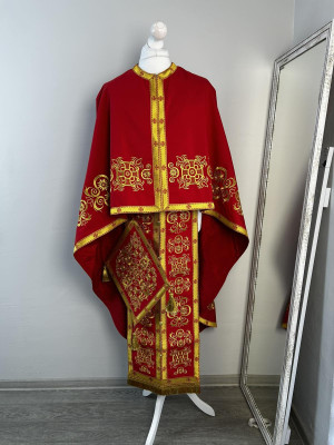 New embroidered vestment set - Vestment for priest in Greek stylechalice covers
