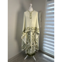 Greek vestment with machine embroidery - Priest vestment - Greek phelonion