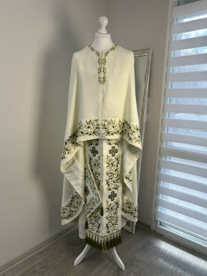 Greek vestment with machine embroidery - Priest vestment - Greek phelonion
