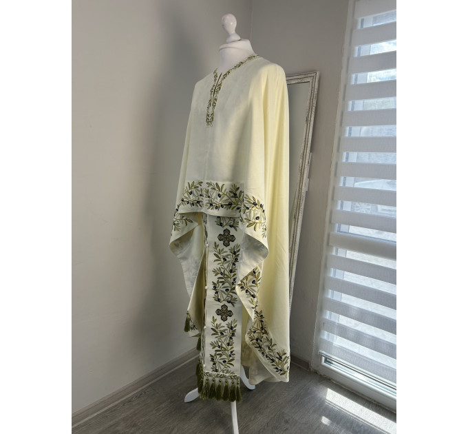 Greek vestment with machine embroidery - Priest vestment - Greek phelonion