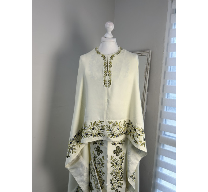 Greek vestment with machine embroidery - Priest vestment - Greek phelonion