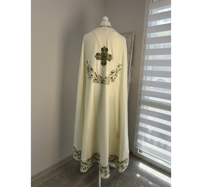 Greek vestment with machine embroidery - Priest vestment - Greek phelonion