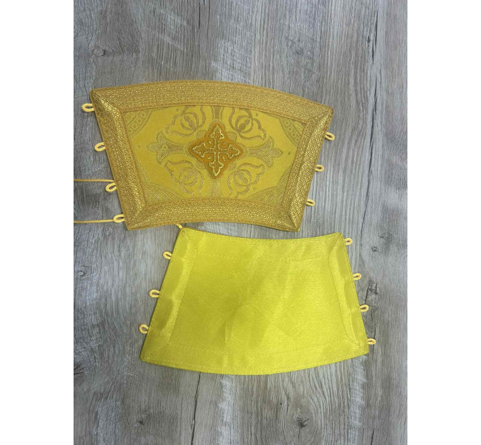 Brocade vestment for deacon - Stichar and orar in yellow-gold silk brocade