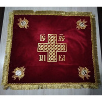 Embroidered gospel velvet cover - Gospel vestment - Gospel Cape - Orthodox cape