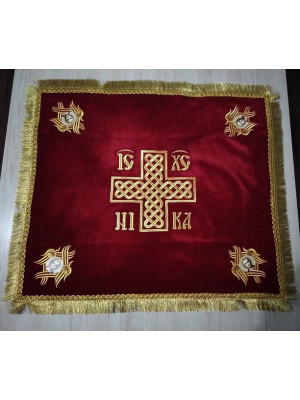Embroidered gospel velvet cover - Gospel vestment - Gospel Cape - Orthodox cape