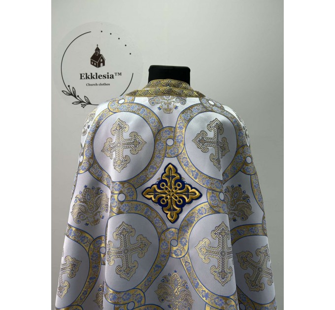 Orthodox priest liturgical vestment in Greek brocade