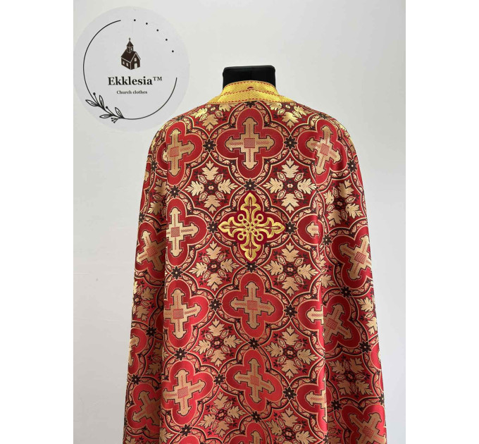 Greek style priest vestment set with phelon