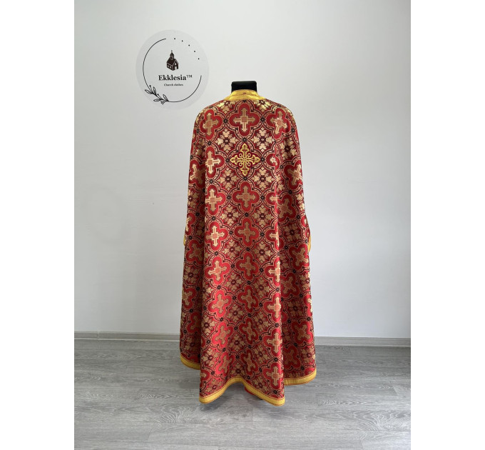 Greek style priest vestment set with phelon