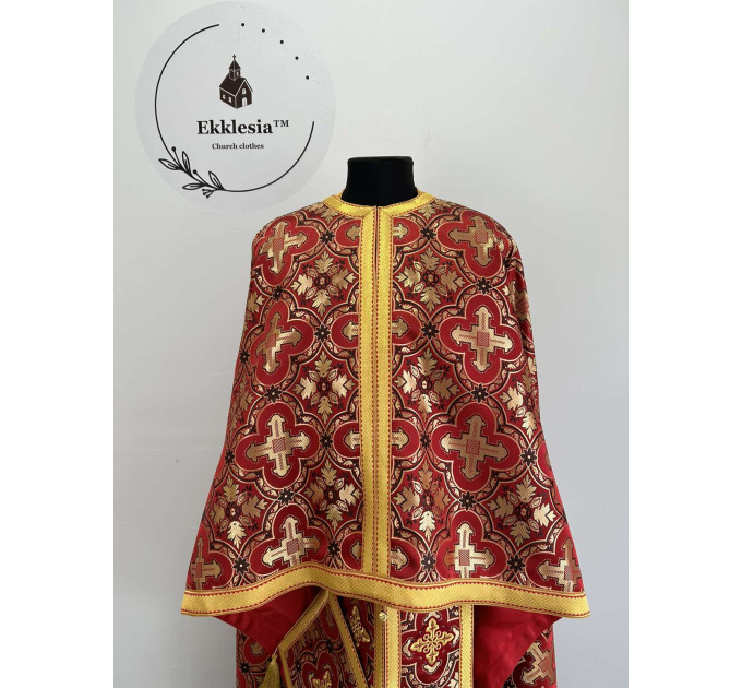 Greek style priest vestment set with phelon