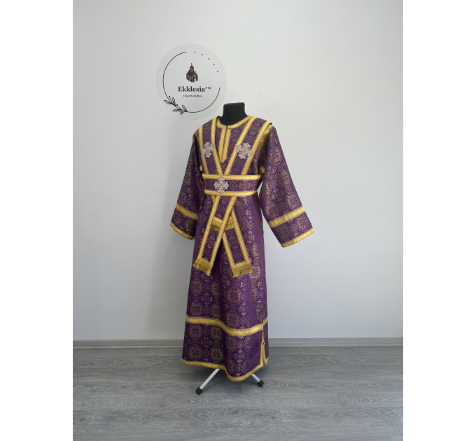 Subdeacon's set - Stichar and orar in greek brocade - Orthodox liturgical set