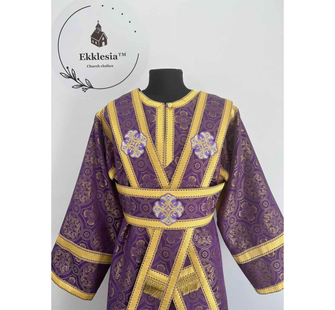 Subdeacon's set - Stichar and orar in greek brocade - Orthodox liturgical set