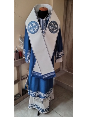 Embroidered Bishop's Vestments in plush - Vestments for Bishop - Archbishop vestments in plush