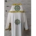 White Bishop's Vestments with green trims - Vestments for Bishop - Archbishop vestments