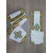 White Bishop's Vestments with green trims - Vestments for Bishop - Archbishop vestments