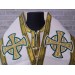 White Bishop's Vestments with green trims - Vestments for Bishop - Archbishop vestments