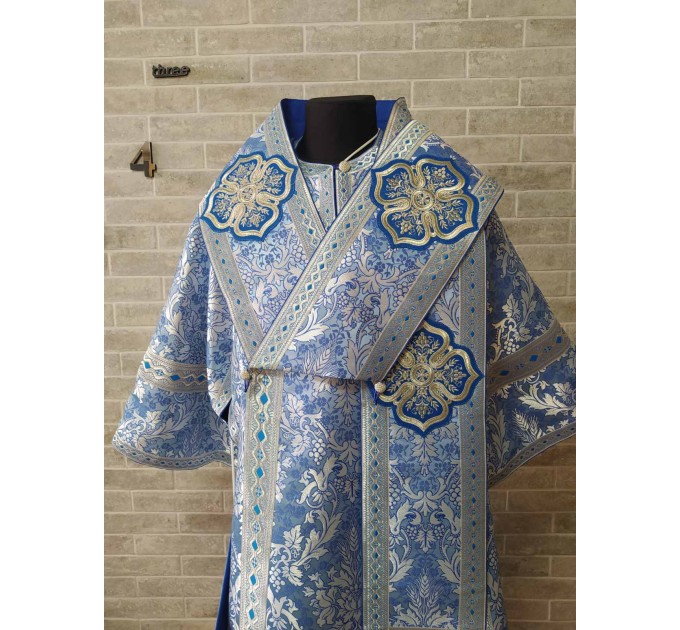 Light Blue Bishop's Vestments - Vestments for Bishop - Archbishop vestments