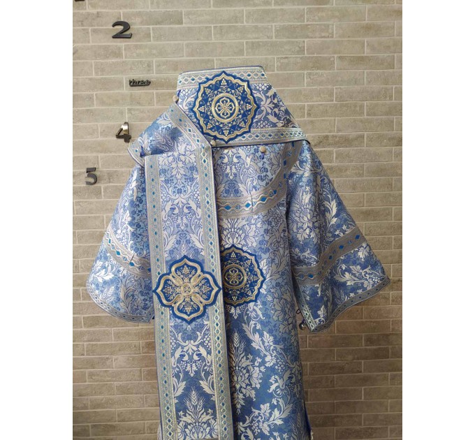 Light Blue Bishop's Vestments - Vestments for Bishop - Archbishop vestments