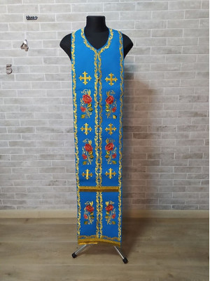 Embroidered Stole and cuffs - Communion set - Priest's set - Orthodox set