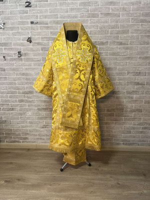 Yellow Bishop's Vestments - Vestments for Bishop - Archbishop vestments