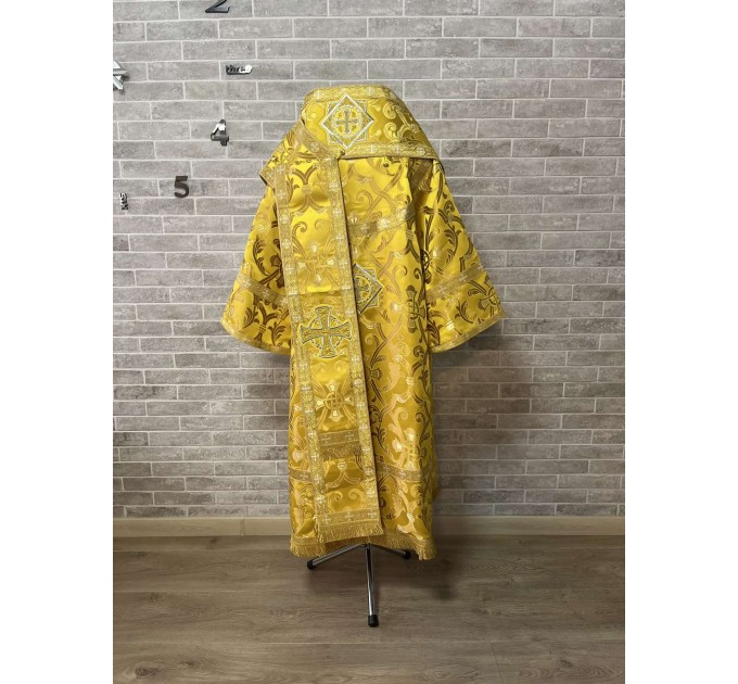 Yellow Bishop's Vestments - Vestments for Bishop - Archbishop vestments