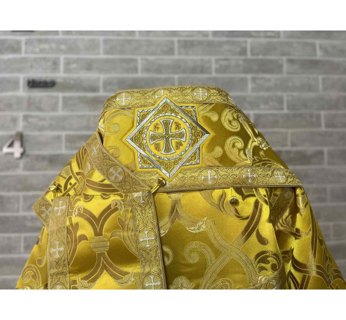 Yellow Bishop's Vestments - Vestments for Bishop - Archbishop vestments