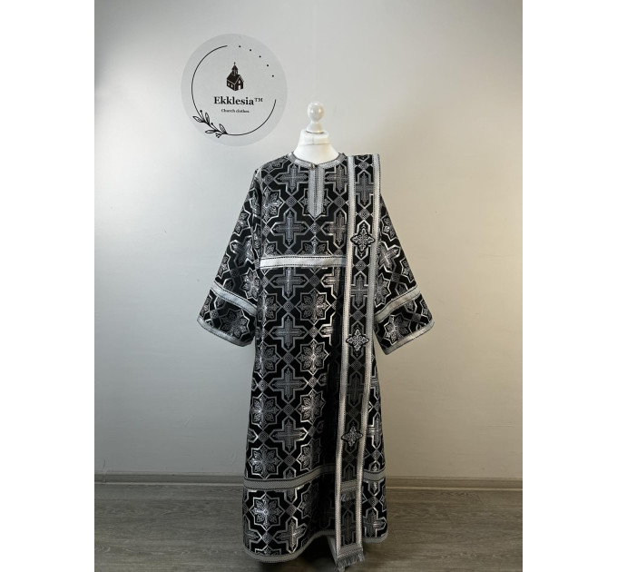 Deacon's vestment set - Sticharion and orar - Orthodox Liturgical set with cuffs