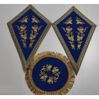 Embroidered altar cross and lamp stands - Orthodox liturgical element church set