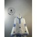 Greek vestment set - Liturgical priest vestmet set in white-blue fabric