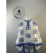 Greek vestment set for priest - Liturgical priest vestmet set white-blue