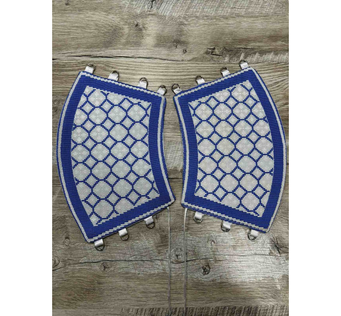 Greek vestment set for priest - Liturgical priest vestmet set white-blue