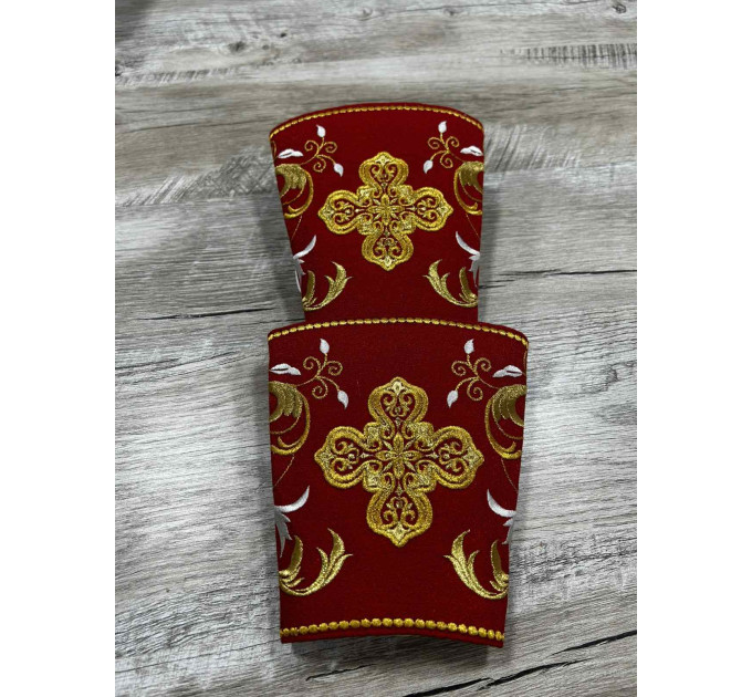 Green embroidered Deacon's vestments set - Deacon's alb - Orthodox Vestment