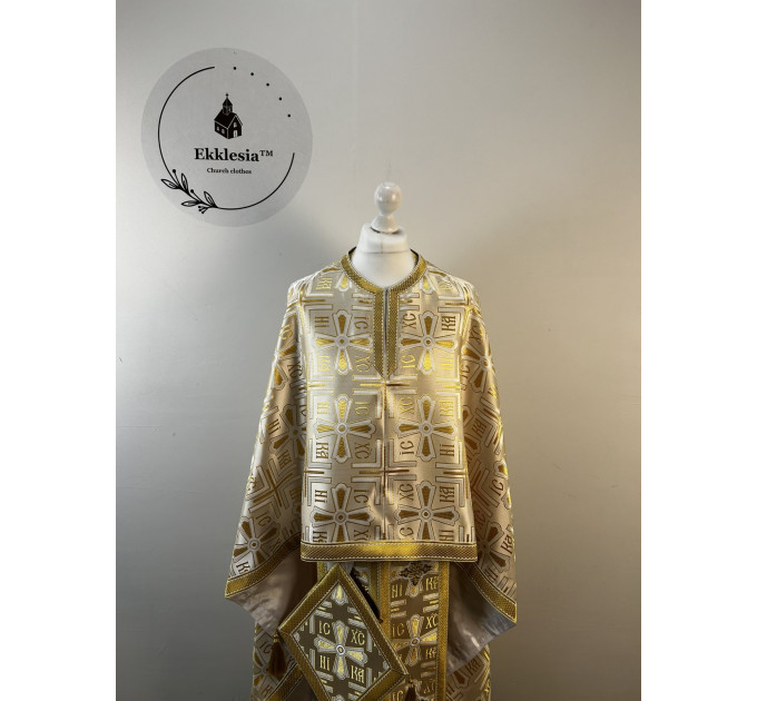 NIKA priest vestment in Greek style - Orthodox vestment set - Liturgical phelon