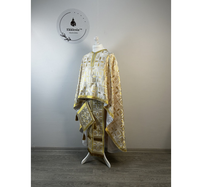NIKA priest vestment in Greek style - Orthodox vestment set - Liturgical phelon