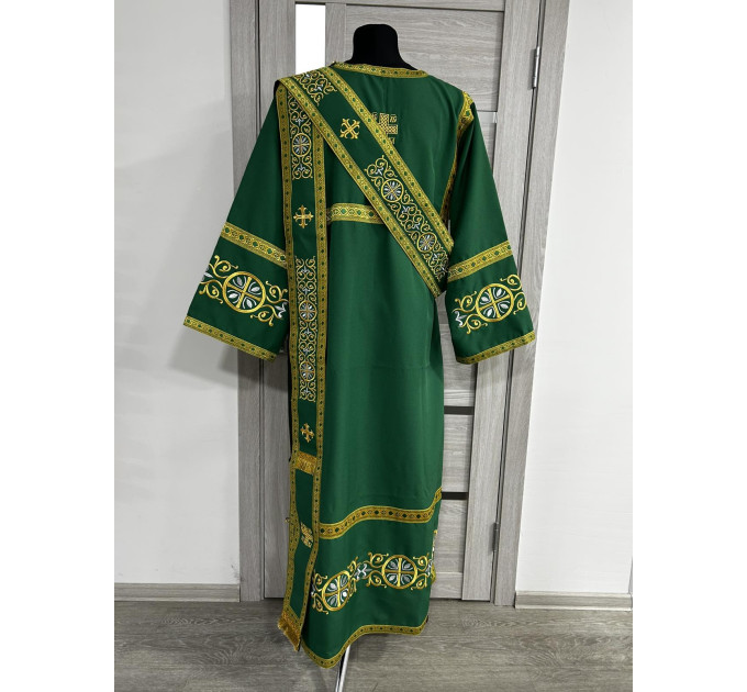 Set for protodeacon or deacon - Embroidered alb - Orthodox sticharion, orar