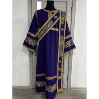 Set for protodeacon or deacon - Embroidered alb - Orthodox sticharion, orar