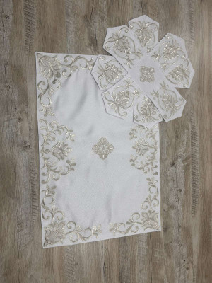 Chalice Covers with machine embroidery - Aer and chalices for communion set