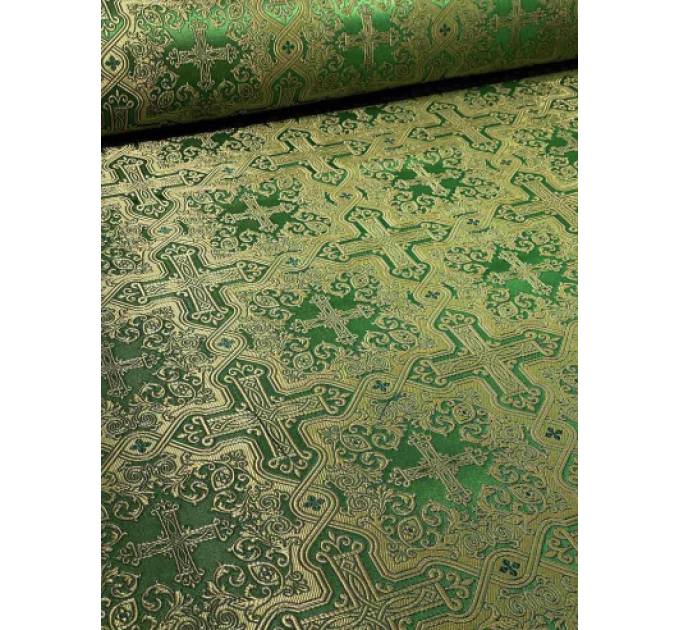 Cross Nonmetallic Greek Brocade - Church Brocade - Liturgical Brocade