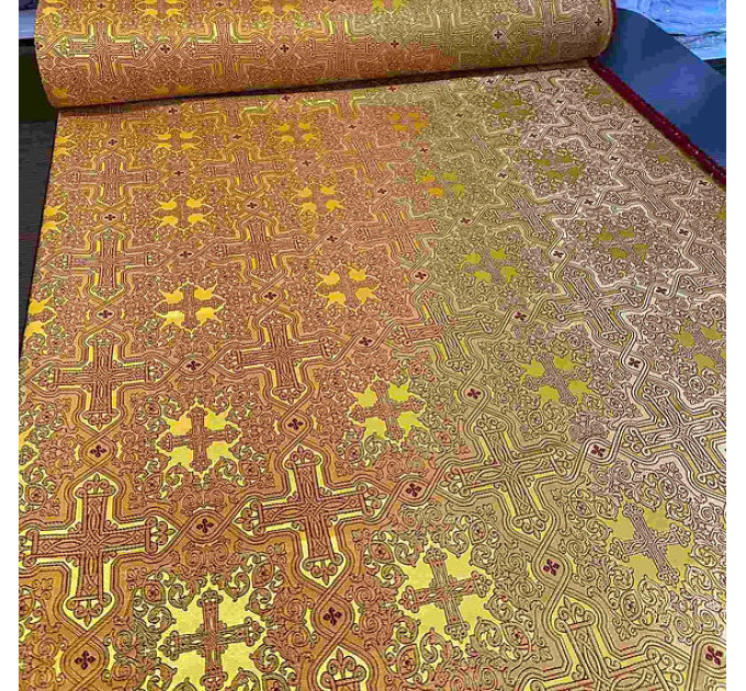 Cross Nonmetallic Greek Brocade - Church Brocade - Liturgical Brocade