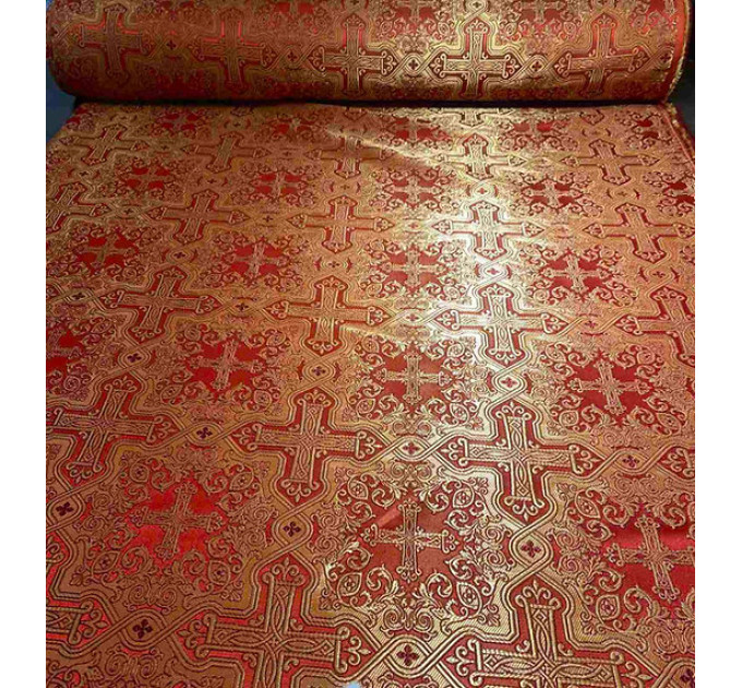 Cross Nonmetallic Greek Brocade - Church Brocade - Liturgical Brocade