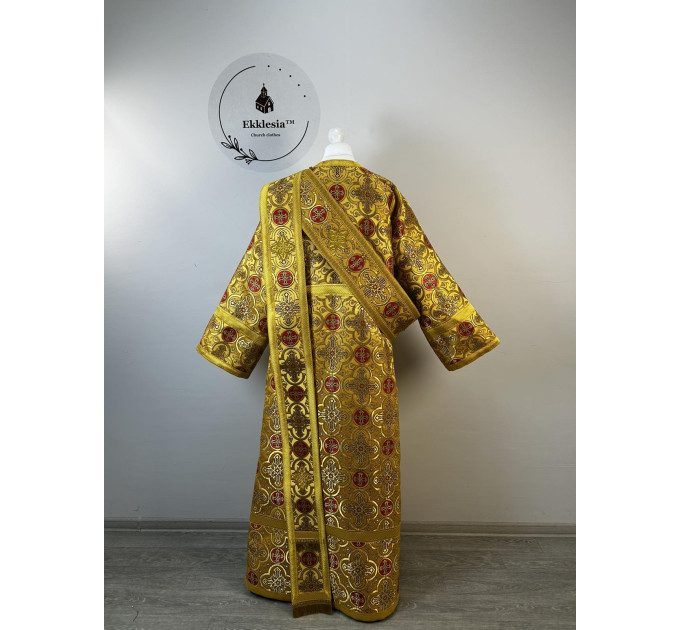 Deacon vestments set in metallic brocade - Protodeacon's stichar, double orar