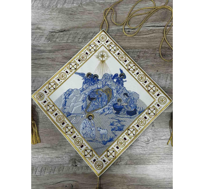 Embroidered Nativity of Jesus Palitsa - Embroidered Christmas epigonation