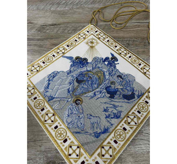 Embroidered Nativity of Jesus Palitsa - Embroidered Christmas epigonation
