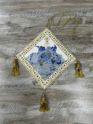 Embroidered Nativity of Jesus Palitsa - Embroidered Christmas epigonation Embroidered Nativity of Jesus Palitsa - Embroidered Christmas epigonation