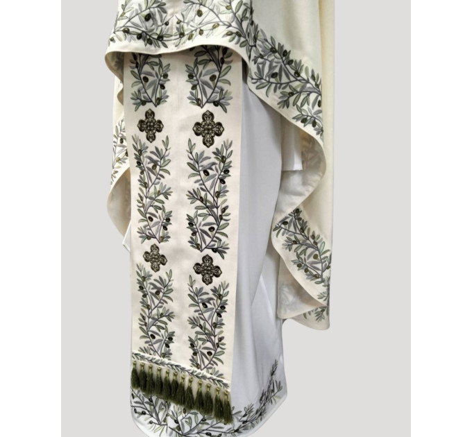 Greek vestment with machine embroidery - Priest vestment - Greek phelonion