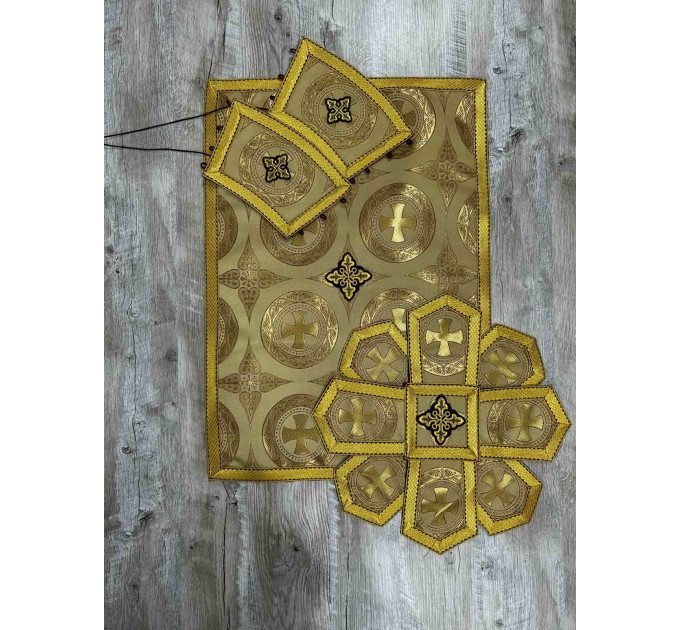 Light blue vestment with the icon - Greek vestment in brocade - Priest vestment