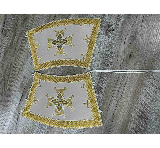 Orthodox vestment for deacon - Blue stichar with orar in Turkish silk