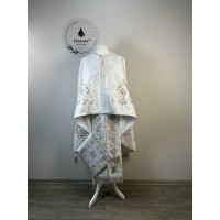Priest vestment with machine embroidery - Liturgical vestment set Greek phelon